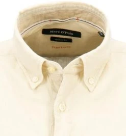 Marc O'Polo Hemd 123 7428 41014/115 Kurzarmhemd, Regular Fit, Reines Leinen, Ecru, Weiß -hemdenverkauf 365046 norm2