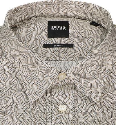 BOSS Hemd Marvyn 50448572/262 Slim Fit, Baumwolle, Beige gemustert, Beige-khaki 3 BOSS Hemd Marvyn 50448572/262 Slim Fit, Baumwolle, Beige gemustert, Beige-khaki – Bild 3