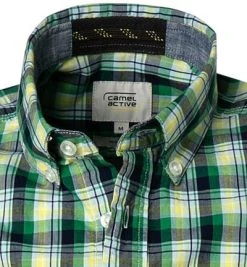 camel active Hemd 409214/5S47/34 Kurzarmhemd, Regular Fit, Grün-blau kariert, Grün-blau-gelb -hemdenverkauf 365138 norm2
