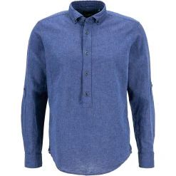 JOOP! Hemd Henry 30009257/440 Leinen-Baumwolle, Indigo