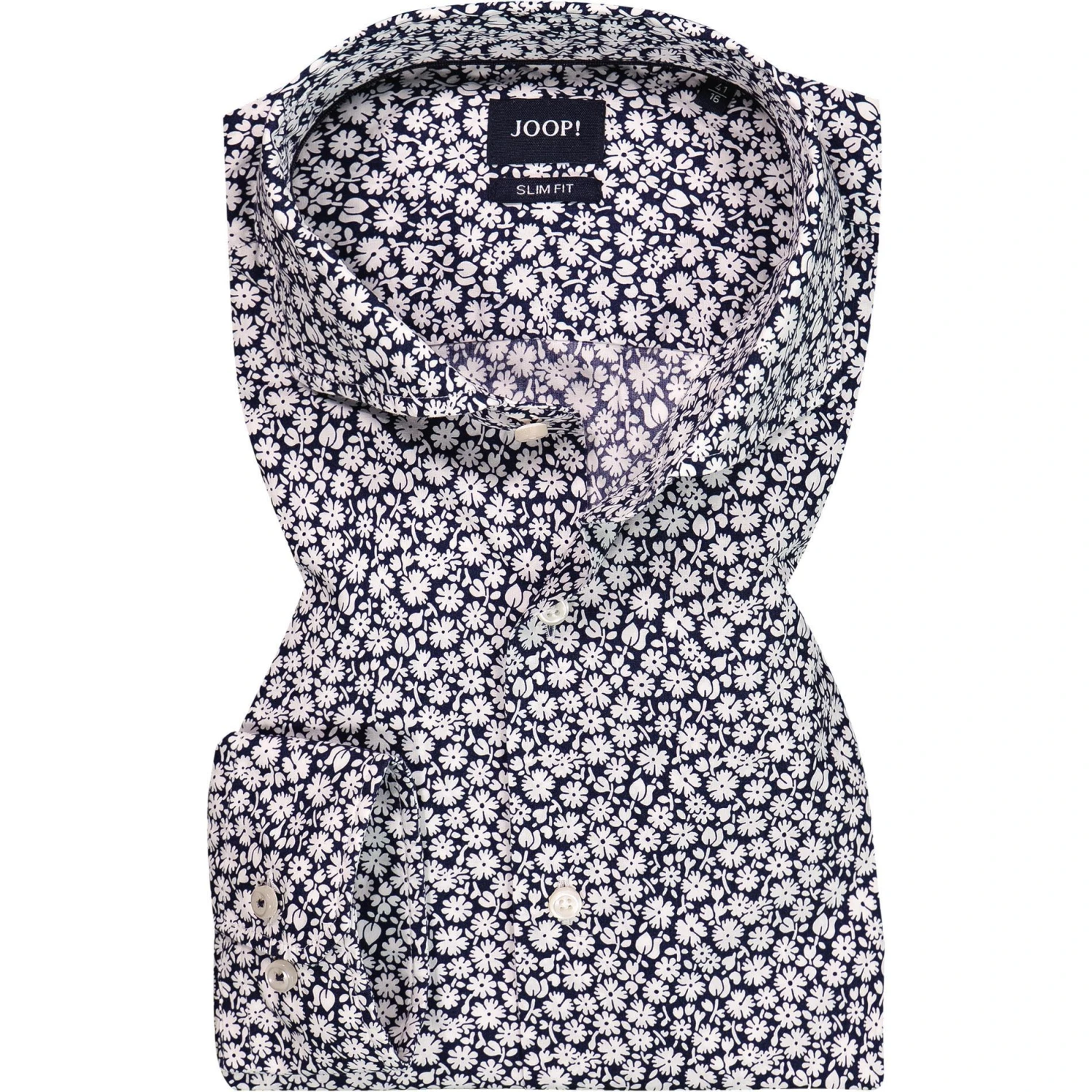 JOOP! Hemd Pejos 30024921/401 Slim Fit, Baumwolle, Nachtblau-weiß gemustert, Nachtblau-weiß 1 JOOP! Hemd Pejos 30024921/401 Slim Fit, Baumwolle, Nachtblau-weiß gemustert, Nachtblau-weiß