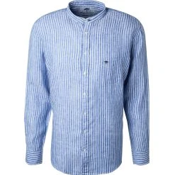 Fynch-Hatton Hemd 1121 6048/6045 Casual Fit, Reines Leinen, Jeansblau gestreift, Jeansblau