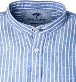 Fynch-Hatton Hemd 1121 6048/6045 Casual Fit, Reines Leinen, Jeansblau gestreift, Jeansblau -hemdenverkauf 365387 norm2