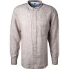Fynch-Hatton Hemd 1121 6038/6035 Casual Fit, Reines Leinen, Dunkelbeige meliert, Dunkelbeige