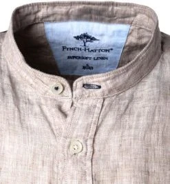 Fynch-Hatton Hemd 1121 6038/6035 Casual Fit, Reines Leinen, Dunkelbeige meliert, Dunkelbeige -hemdenverkauf 365393 norm2