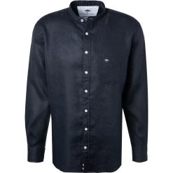 Fynch-Hatton Hemd 1121 6038/6037 Casual Fit, Reines Leinen, Navy