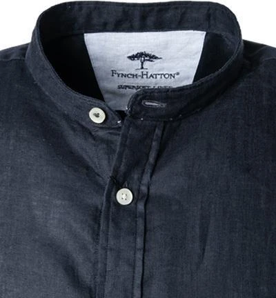 Fynch-Hatton Hemd 1121 6038/6037 Casual Fit, Reines Leinen, Navy 3 Fynch-Hatton Hemd 1121 6038/6037 Casual Fit, Reines Leinen, Navy – Bild 3