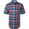 Fynch-Hatton Hemd 1121 6011/6011 Kurzarmhemd, Casual Fit, Baumwolle, Multicolour kariert, Multicolor