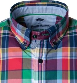Fynch-Hatton Hemd 1121 6011/6011 Kurzarmhemd, Casual Fit, Baumwolle, Multicolour kariert, Multicolor -hemdenverkauf 365398 norm2