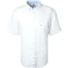 Fynch-Hatton Hemd 1121 6031/6030 Kurzarmhemd, Casual Fit, Reines Leinen, Weiß