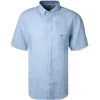 Fynch-Hatton Hemd 1121 6031/6031 Kurzarmhemd, Casual Fit, Reines Leinen, Hellblau meliert, Hellblau