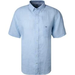 Fynch-Hatton Hemd 1121 6031/6031 Kurzarmhemd, Casual Fit, Reines Leinen, Hellblau meliert, Hellblau