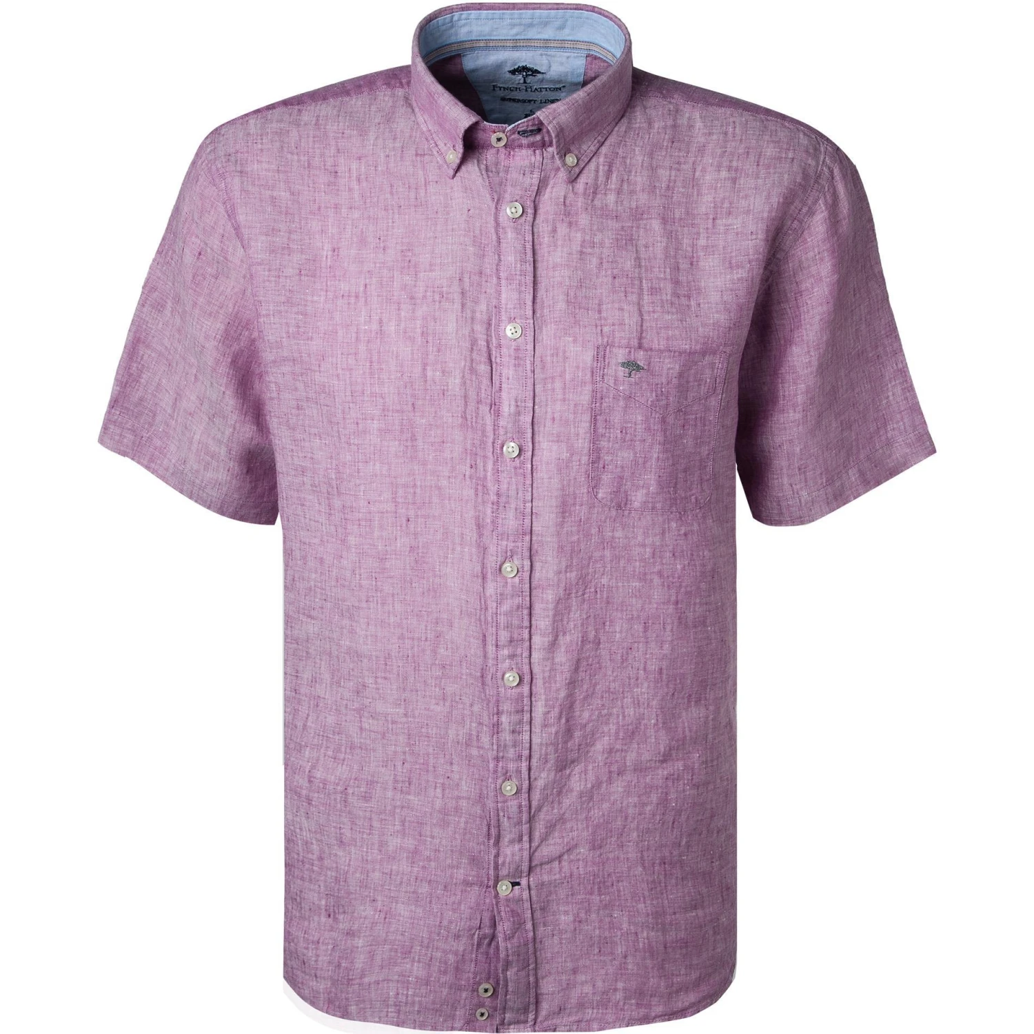 Fynch-Hatton Hemd 1121 6031/6038 Kurzarmhemd, Casual Fit, Reines Leinen, Flieder meliert, Flieder 1 Fynch-Hatton Hemd 1121 6031/6038 Kurzarmhemd, Casual Fit, Reines Leinen, Flieder meliert, Flieder