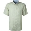 Fynch-Hatton Hemd 1121 6031/6039 Kurzarmhemd, Casual Fit, Reines Leinen, Lime meliert, Lime