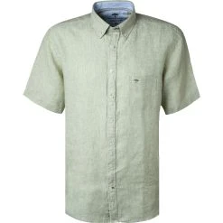 Fynch-Hatton Hemd 1121 6031/6039 Kurzarmhemd, Casual Fit, Reines Leinen, Lime meliert, Lime