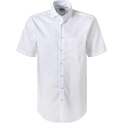 Seidensticker Hemd 198239/01 Kurzarmhemd, Regular Fit, Baumwolle, Weiß