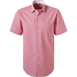Seidensticker Hemd 197981/46 Kurzarmhemd, Regular Fit, Baumwolle, Rot-weiß kariert, Rot