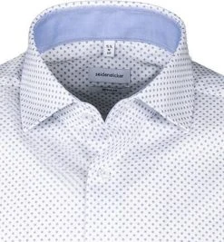 Seidensticker Hemd 198209/01 Kurzarmhemd, Regular Fit, Baumwolle, Weiß-blau gemustert, Weiß -hemdenverkauf 365551 norm2