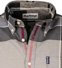 Barbour Hemd Douglas tartan MSH4714TN31 Kurzarmhemd, Tailored Fit, Leinen-Baumwolle, Grau-beige kariert -hemdenverkauf 365584 norm2