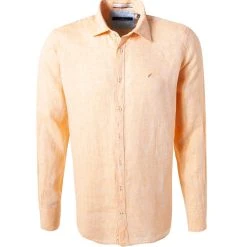 Daniel Hechter Hemd 60255/111610/150 Modern Fit, Reines Leinen, Aprikot