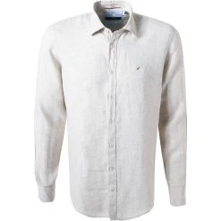 Daniel Hechter Hemd 60255/111610/410 Modern Fit, Reines Leinen, Beige meliert, Sand