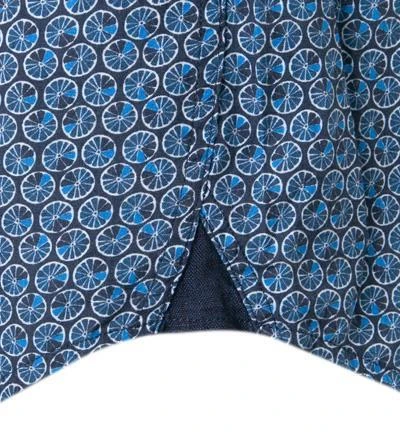 Daniel Hechter Hemd 60554/111616/635 Kurzarmhemd, Modern Fit, Popeline, Blau gemustert, Blau 4 Daniel Hechter Hemd 60554/111616/635 Kurzarmhemd, Modern Fit, Popeline, Blau gemustert, Blau – Bild 4
