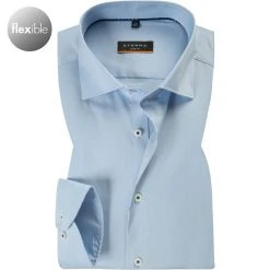 ETERNA Hemd 3377/F170/12 Slim Fit, Mikrofaser atmungsaktiv, Hellblau