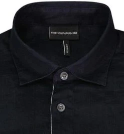 EMPORIO ARMANI Hemd 3K1CP5/1NJIZ/0920 Regular Fit, Reines Leinen, Marineblau, Marine -hemdenverkauf 365667 norm2