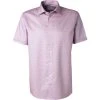 ETON Hemd 1000/02308/45 Kurzarmhemd, Slim Fit, Twill, Rosa-blau gemustert, Lachs-hellblau