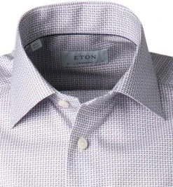 ETON Hemd 1000/02253/75 Kurzarmhemd, Contemporary Fit, Popeline, Fuchsia-aprikot gemustert, Lila -hemdenverkauf 365762 norm2