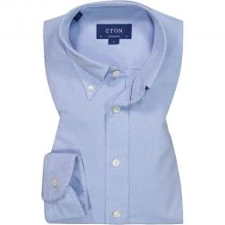 ETON Hemd 9375/59396/25 Contemporary Fit, Baumwolle, Hellblau meliert, Hellblau