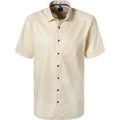 OLYMP Luxor Modern Fit 1262/72/51 Kurzarmhemd, Baumwolle, Pastellgelb, Gelb