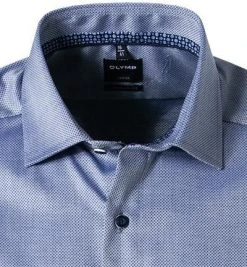 OLYMP Luxor Modern Fit 1262/72/18 Kurzarmhemd, Baumwolle, Blau meliert, Marine -hemdenverkauf 365815 norm2