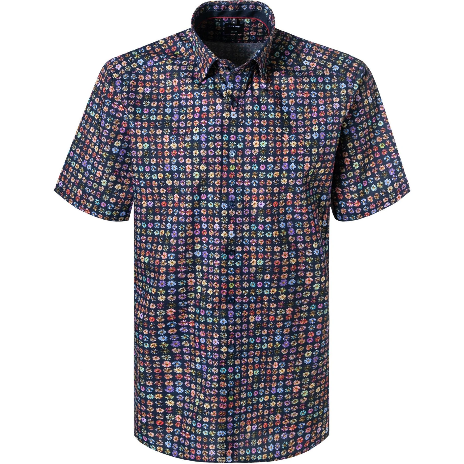 OLYMP Luxor Modern Fit 1396/72/18 Kurzarmhemd, Baumwolle, Multicolour, Marine 1 OLYMP Luxor Modern Fit 1396/72/18 Kurzarmhemd, Baumwolle, Multicolour, Marine