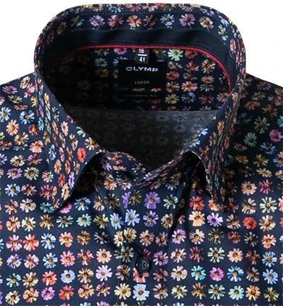OLYMP Luxor Modern Fit 1396/72/18 Kurzarmhemd, Baumwolle, Multicolour, Marine 3 OLYMP Luxor Modern Fit 1396/72/18 Kurzarmhemd, Baumwolle, Multicolour, Marine – Bild 3