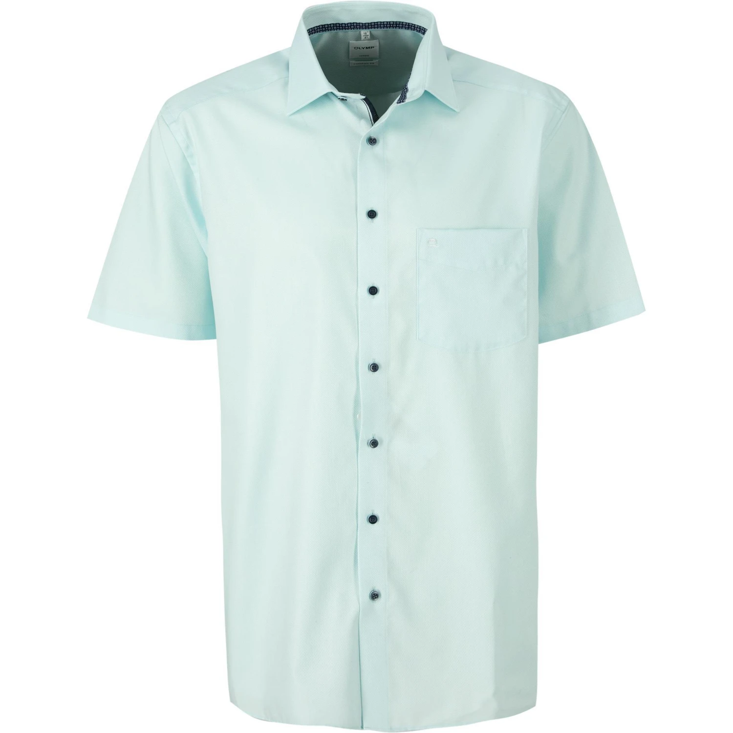 OLYMP Luxor Comfort Fit 1062/72/43 Kurzarmhemd, Baumwolle, Türkis meliert, Türkis 1 OLYMP Luxor Comfort Fit 1062/72/43 Kurzarmhemd, Baumwolle, Türkis meliert, Türkis
