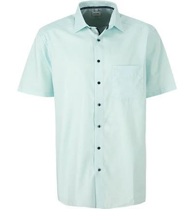 OLYMP Luxor Comfort Fit 1062/72/43 Kurzarmhemd, Baumwolle, Türkis meliert, Türkis 2 OLYMP Luxor Comfort Fit 1062/72/43 Kurzarmhemd, Baumwolle, Türkis meliert, Türkis – Bild 2