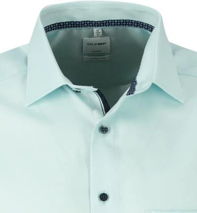 OLYMP Luxor Comfort Fit 1062/72/43 Kurzarmhemd, Baumwolle, Türkis meliert, Türkis 3 OLYMP Luxor Comfort Fit 1062/72/43 Kurzarmhemd, Baumwolle, Türkis meliert, Türkis – Bild 3