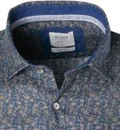 OLYMP Casual Level Five Body Fit 3086/74/28 Hemd, Reines Leinen, Braun-blau gemustert, Braun -hemdenverkauf 365958 norm2