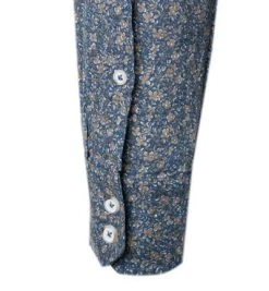 OLYMP Casual Level Five Body Fit 3086/74/28 Hemd, Reines Leinen, Braun-blau gemustert, Braun -hemdenverkauf 365958 norm3