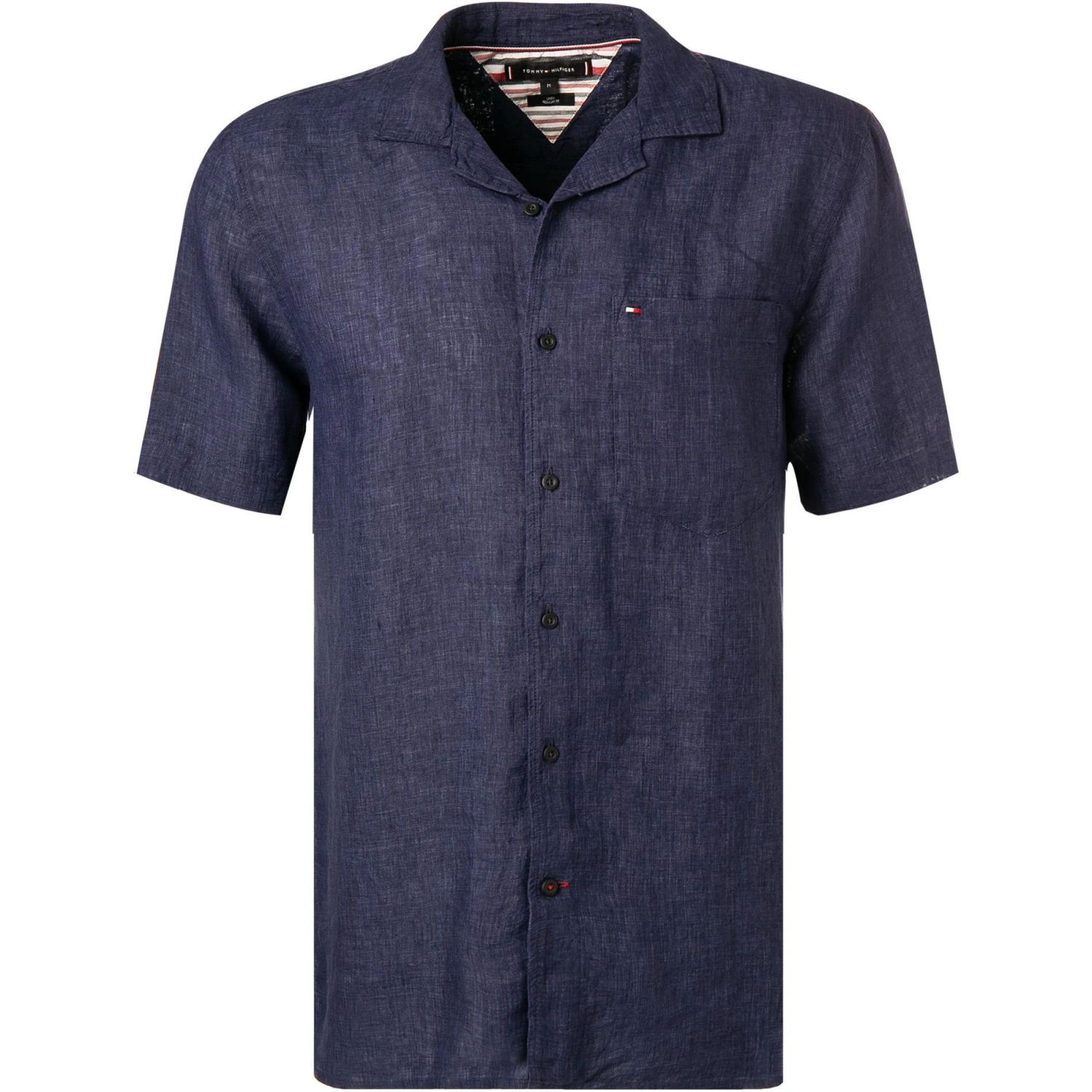 Tommy Hilfiger Hemd MW0MW18385/DY4 Kurzarmhemd, Regular Fit, Reines Leinen, Navy 1 Tommy Hilfiger Hemd MW0MW18385/DY4 Kurzarmhemd, Regular Fit, Reines Leinen, Navy