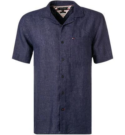 Tommy Hilfiger Hemd MW0MW18385/DY4 Kurzarmhemd, Regular Fit, Reines Leinen, Navy 2 Tommy Hilfiger Hemd MW0MW18385/DY4 Kurzarmhemd, Regular Fit, Reines Leinen, Navy – Bild 2