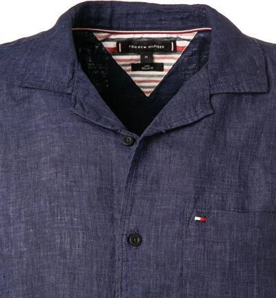 Tommy Hilfiger Hemd MW0MW18385/DY4 Kurzarmhemd, Regular Fit, Reines Leinen, Navy 3 Tommy Hilfiger Hemd MW0MW18385/DY4 Kurzarmhemd, Regular Fit, Reines Leinen, Navy – Bild 3