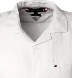 Tommy Hilfiger Hemd MW0MW18385/YBR Kurzarmhemd, Regular Fit, Reines Leinen, Weiß -hemdenverkauf 366053 norm2