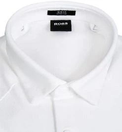 BOSS Hemd Banzi 50448746/100 Slim Fit, Piqué, Weiß -hemdenverkauf 366220 norm2