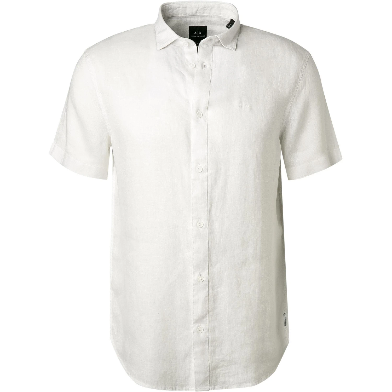 ARMANI EXCHANGE Hemd 3KZC37/ZNCFZ/1100 Kurzarmhemd, Regular Fit, Reines Leinen, Reinweiß, Weiß 1 ARMANI EXCHANGE Hemd 3KZC37/ZNCFZ/1100 Kurzarmhemd, Regular Fit, Reines Leinen, Reinweiß, Weiß