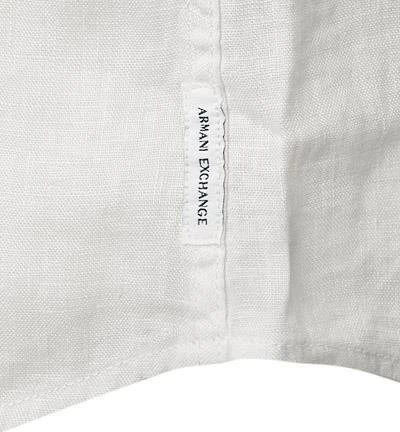 ARMANI EXCHANGE Hemd 3KZC37/ZNCFZ/1100 Kurzarmhemd, Regular Fit, Reines Leinen, Reinweiß, Weiß 4 ARMANI EXCHANGE Hemd 3KZC37/ZNCFZ/1100 Kurzarmhemd, Regular Fit, Reines Leinen, Reinweiß, Weiß – Bild 4