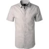 ARMANI EXCHANGE Hemd 3KZC29/ZNLNZ/5966 Kurzarmhemd, Regular Fit, Leinen, Hellgrau-weiß gestreift, Hellgrau-weiß