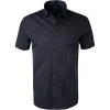 OLYMP Level Five Body Fit 2008/62/68 Kurzarmhemd, Baumwolle, Dunkelblau, Schwarz