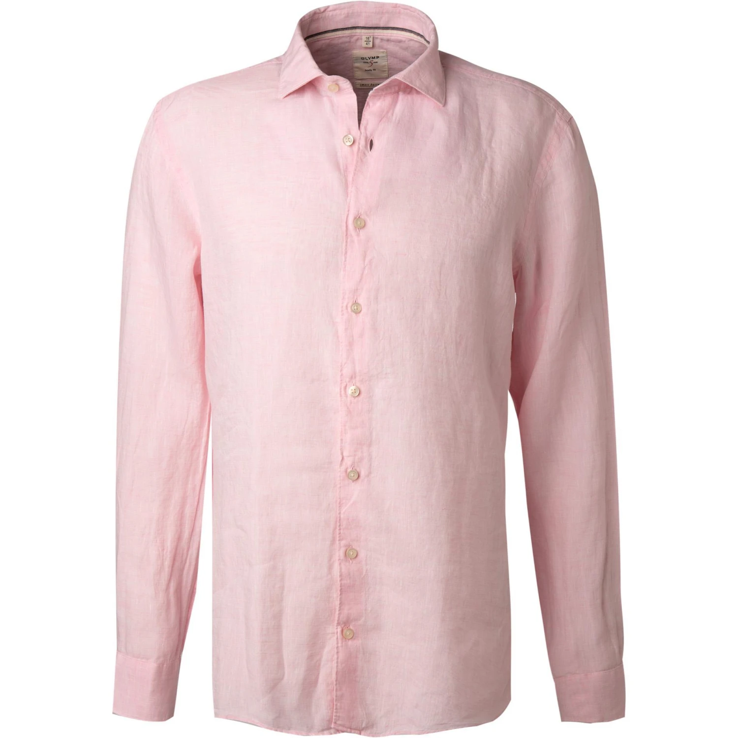 OLYMP Level Five Body Fit smartbusiness 3556/74/31 Hemd, Reines Leinen, Pastellrosa meliert, Hellrosé 1 OLYMP Level Five Body Fit smartbusiness 3556/74/31 Hemd, Reines Leinen, Pastellrosa meliert, Hellrosé
